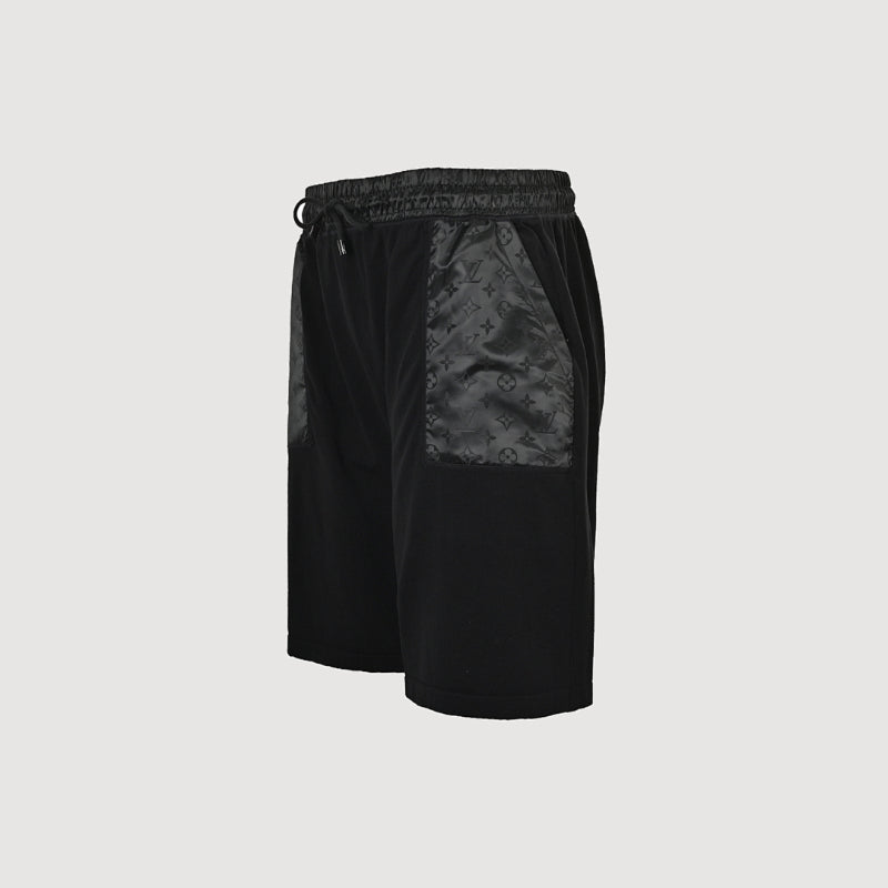 Louis Vuitton Monogram Panel Contrast Shorts — All Black