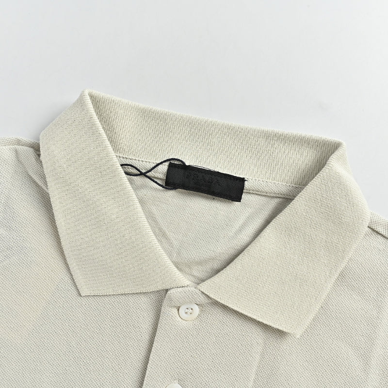 PRADA Royal Crest Embroidered Piqué Polo Shirt PRD Sage Green