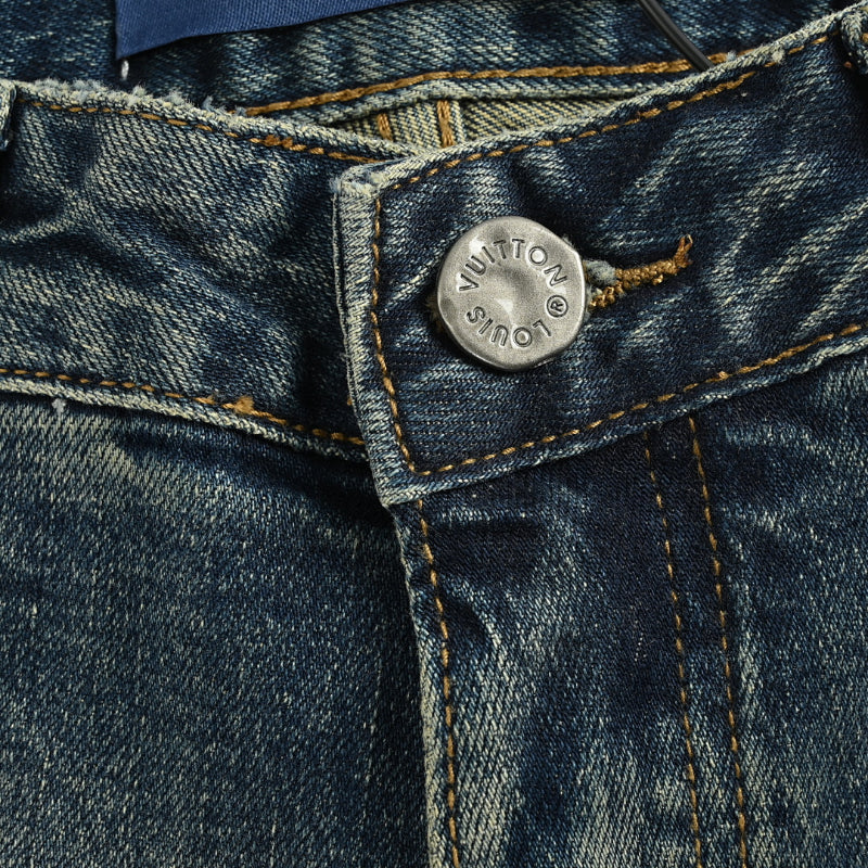 Louis Vuitton Tonal Monogram Slim Jeans — Deep Vintage Wash