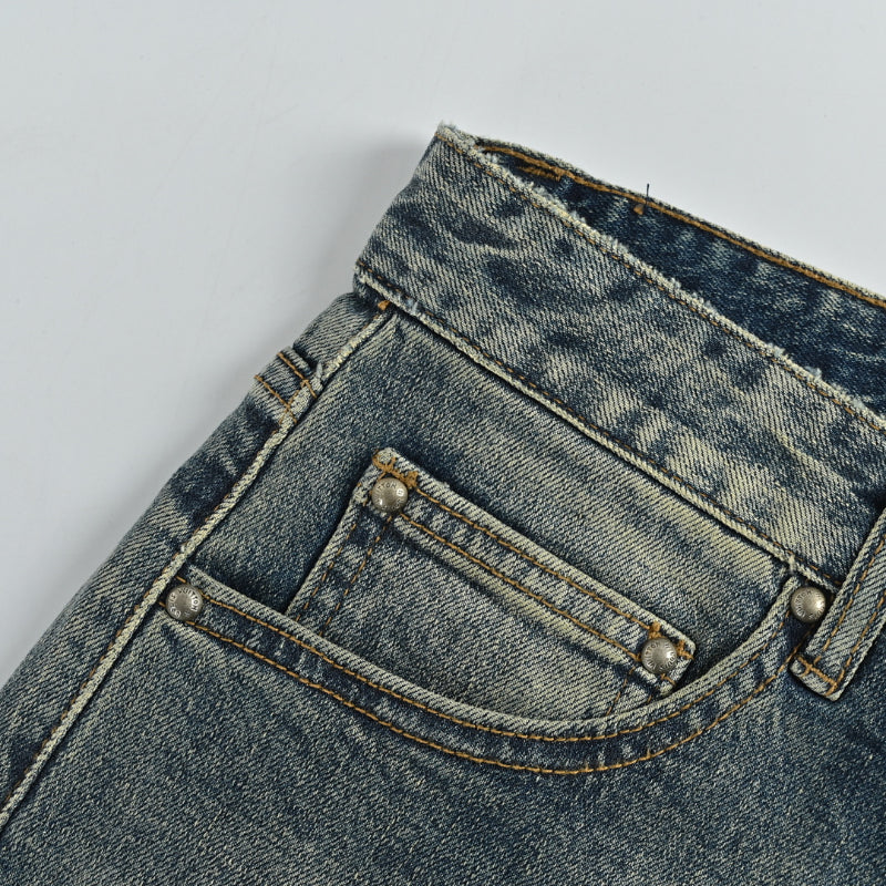 Louis Vuitton Tonal Monogram Slim Jeans — Deep Vintage Wash