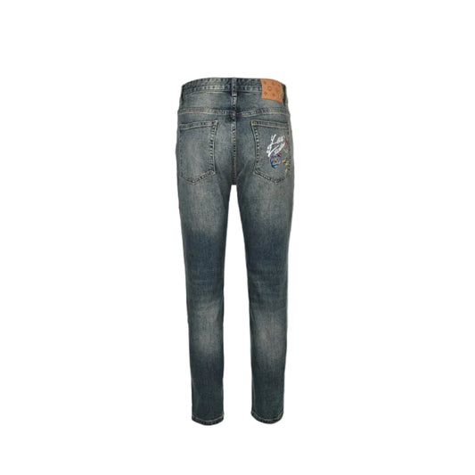 Louis Vuitton Tonal Monogram Slim Jeans — Deep Vintage Wash