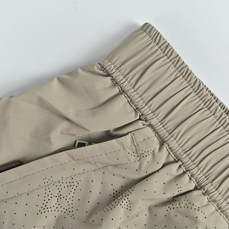 Louis Vuitton Monogram Tonal Print Shorts — Khaki