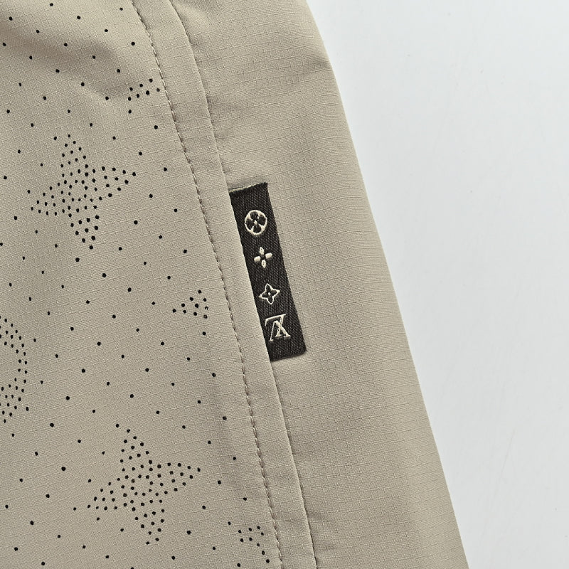 Louis Vuitton Monogram Tonal Print Shorts — Khaki