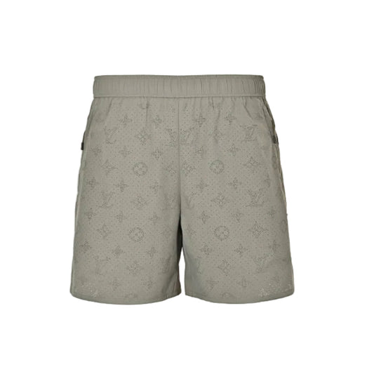Louis Vuitton Monogram Tonal Print Shorts — Khaki