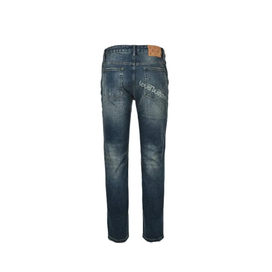 Louis Vuitton Monogram Patch Slim Jeans — Dark Wash