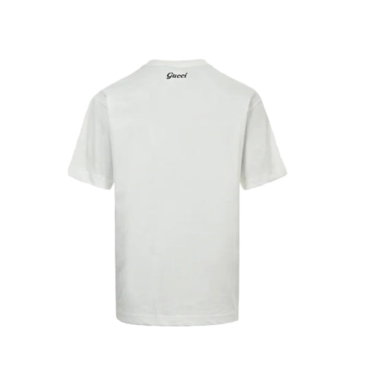 Gucci White Serif Wordmark Tee