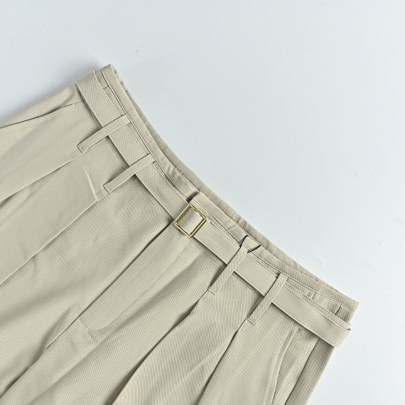 Louis Vuitton Double-Pleat Wide-Leg Trousers — Sand
