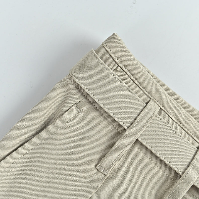 Louis Vuitton Double-Pleat Wide-Leg Trousers — Sand
