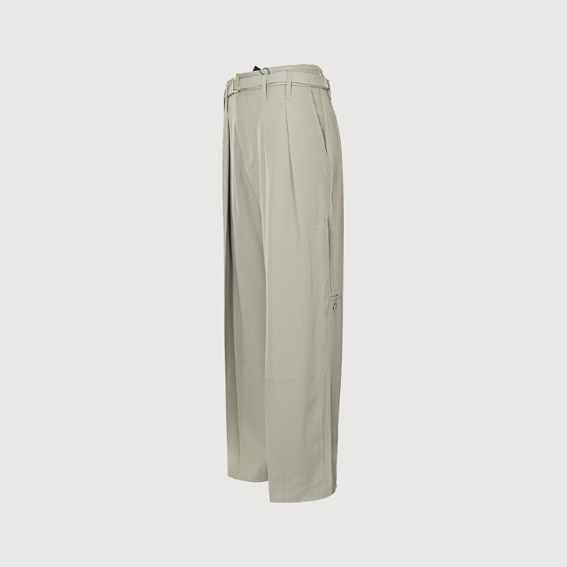 Louis Vuitton Double-Pleat Wide-Leg Trousers — Sand
