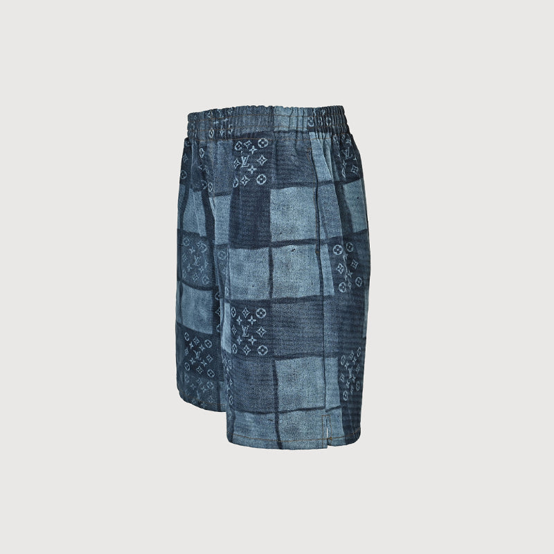 Louis Vuitton Monogram Patchwork Denim Shorts — Indigo