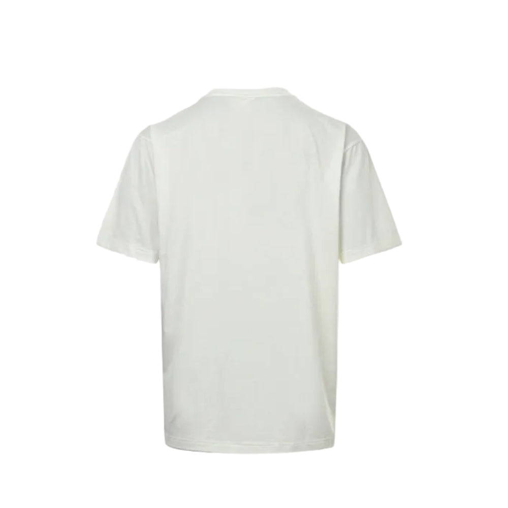 PRADA Milano Dal 1913 Saffiano Leather Triangle Logo Crewneck Tee PRD Off-White
