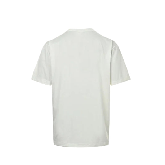 PRADA Milano Dal 1913 Saffiano Leather Triangle Logo Crewneck Tee PRD Off-White