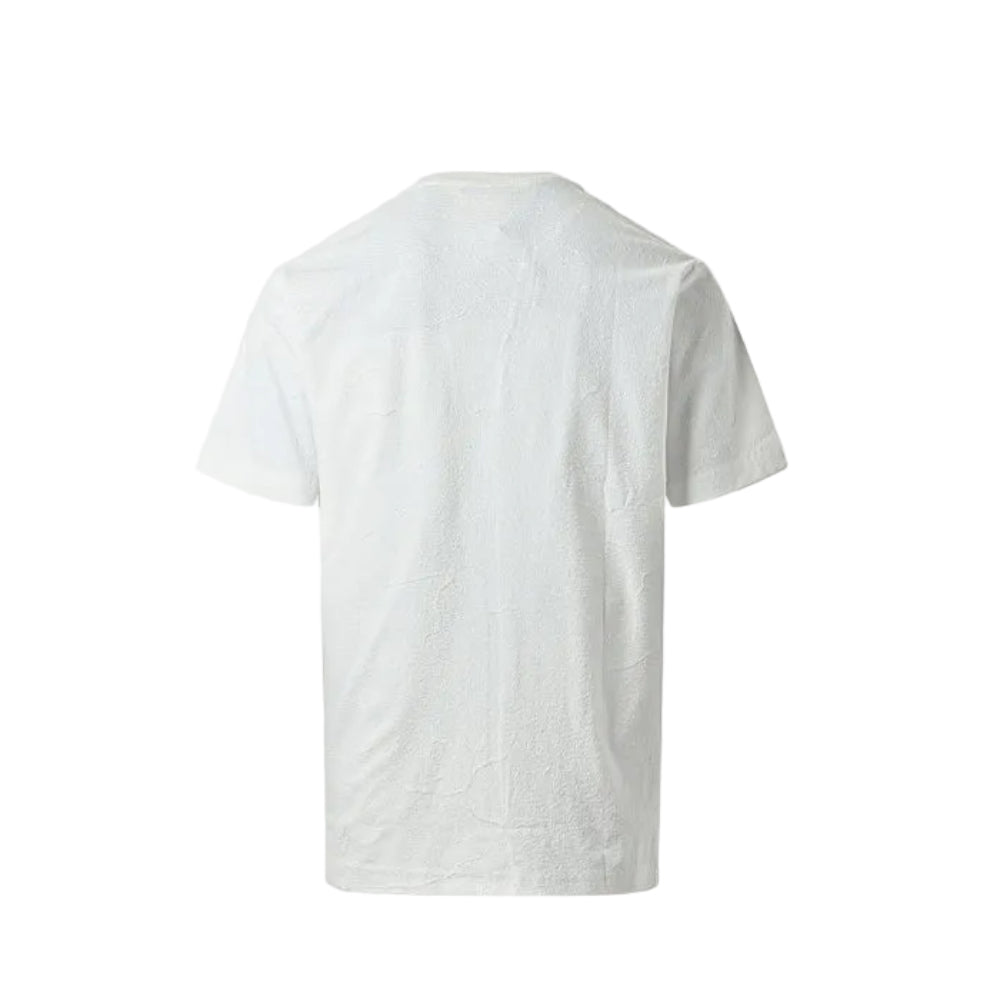 PRADA Milano 3D Logo Embroidered Jacquard Crewneck Tee PRD White