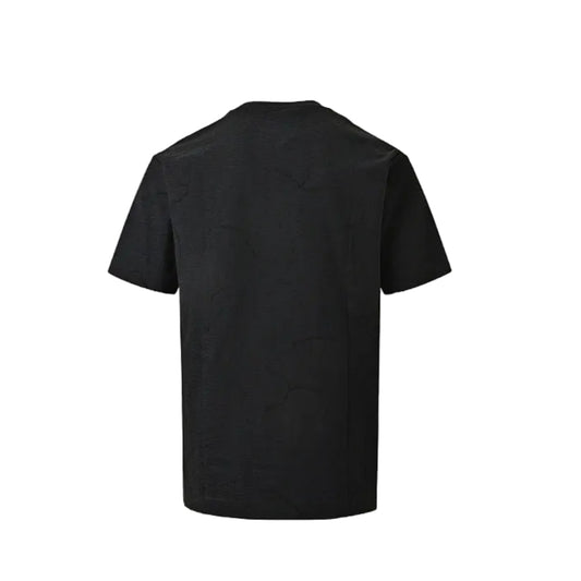PRADA Milano 3D Logo Embroidered Jacquard Crewneck Tee PRD Black