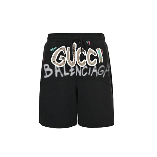 Gucci Graffiti Collab Graphic Shorts – Black