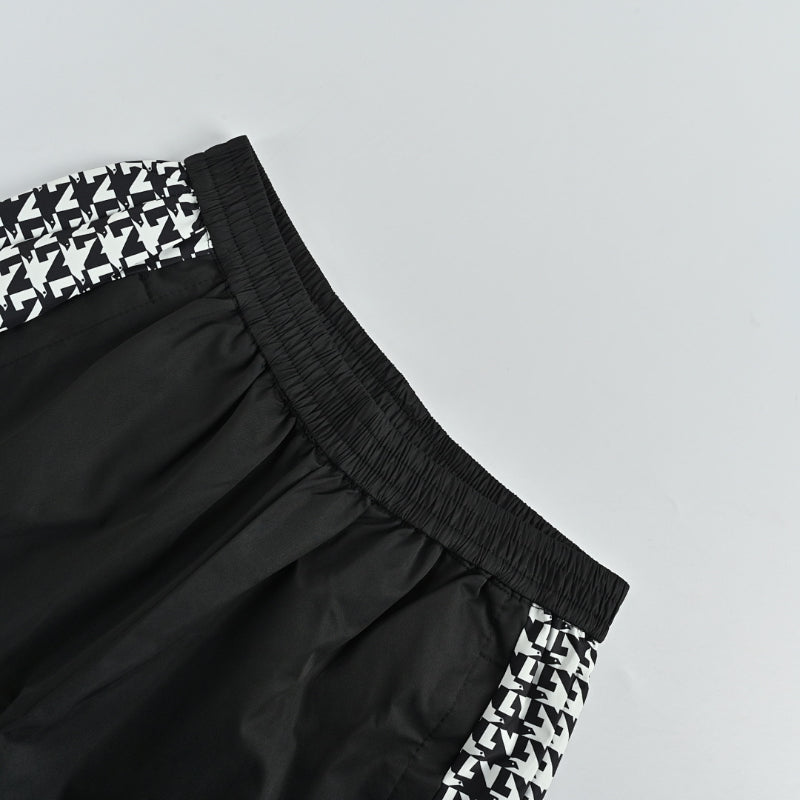 Louis Vuitton Houndstooth Panel Track Pants — Black x White