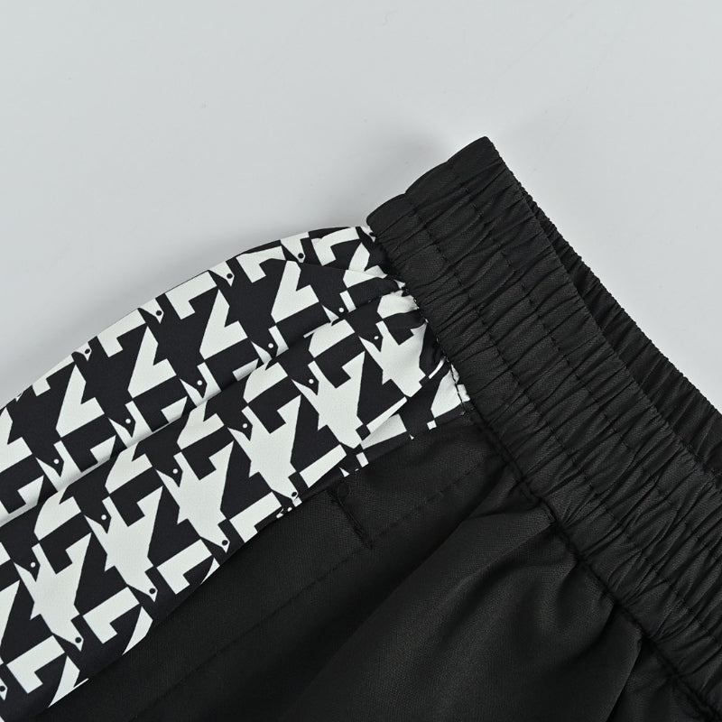 Louis Vuitton Houndstooth Panel Track Pants — Black x White