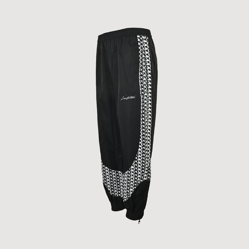 Louis Vuitton Houndstooth Panel Track Pants — Black x White