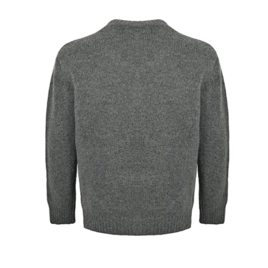 Louis Vuitton Oversized 3D Collegiate Logo Bouclé Knit Cardigan – Grey