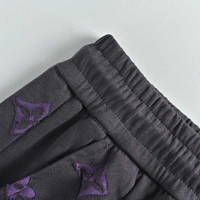 Louis Vuitton Monogram Side-Stripe Cargo Shorts — Charcoal