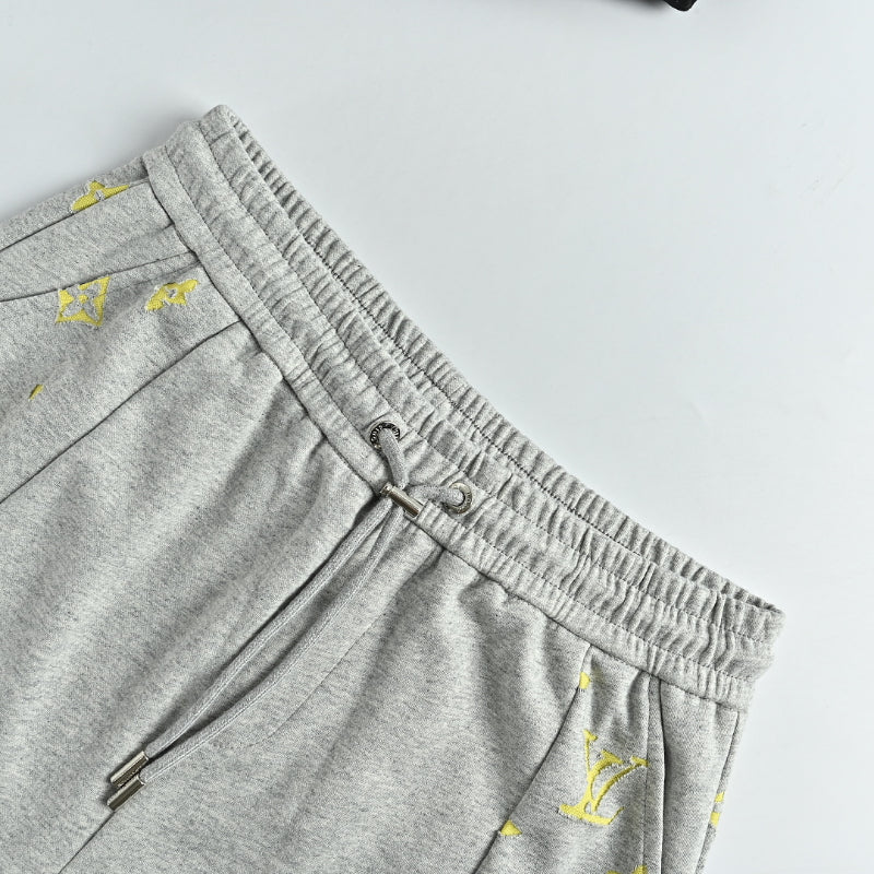 Louis Vuitton Monogram All-Over Print Cargo Shorts — Heather Grey
