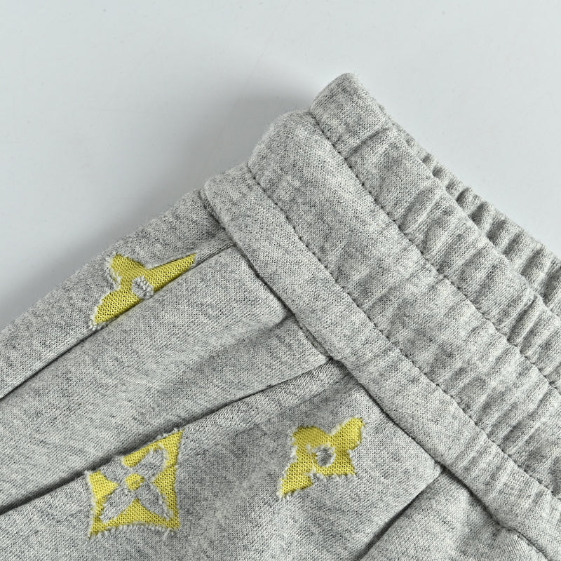 Louis Vuitton Monogram All-Over Print Cargo Shorts — Heather Grey