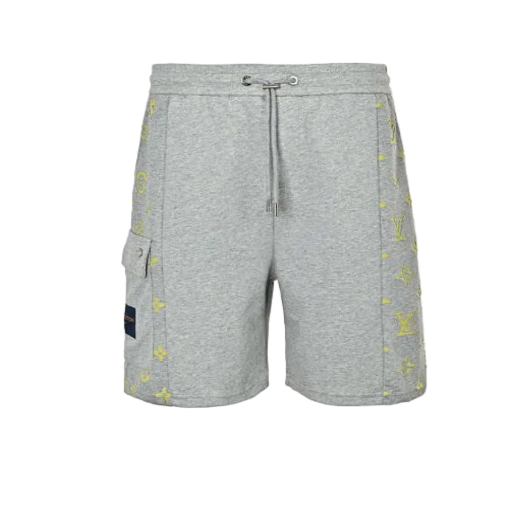 Louis Vuitton Monogram All-Over Print Cargo Shorts — Heather Grey