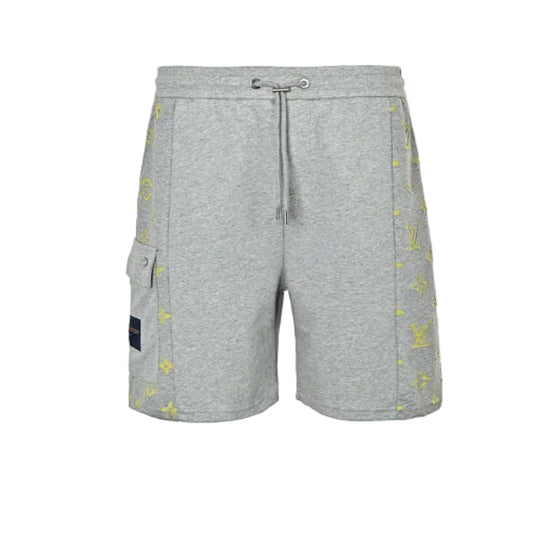 Louis Vuitton Monogram All-Over Print Cargo Shorts — Heather Grey