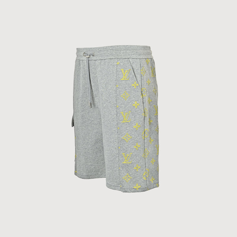 Louis Vuitton Monogram All-Over Print Cargo Shorts — Heather Grey