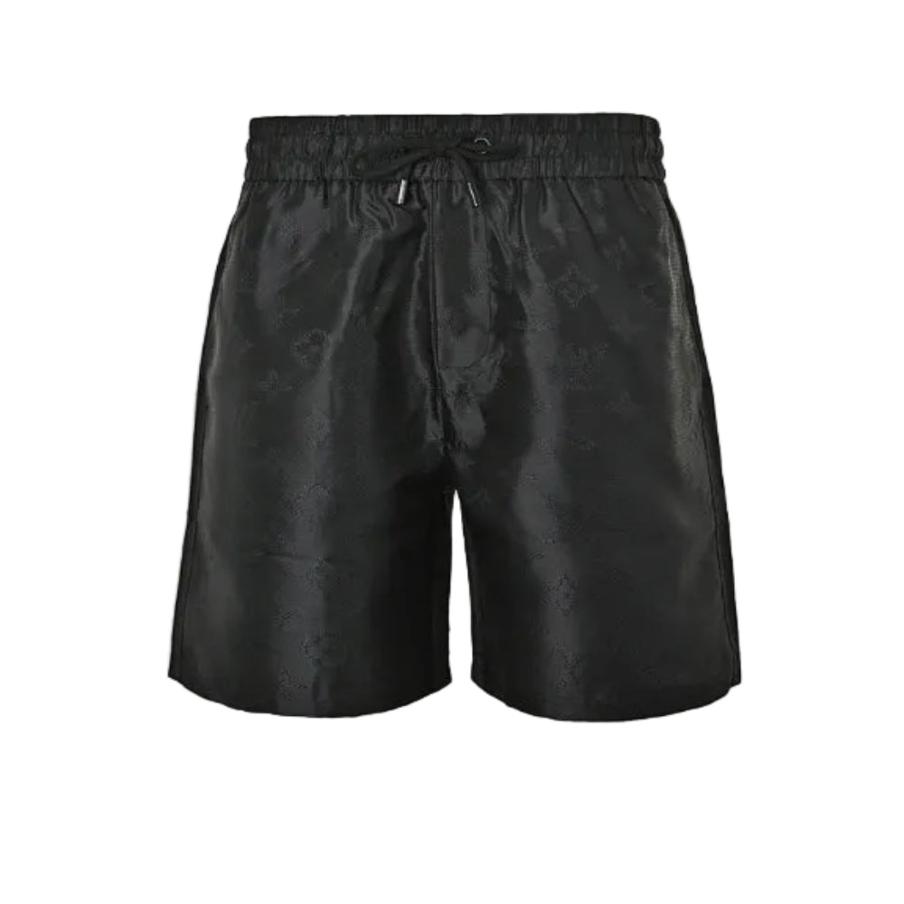Louis Vuitton Monogram Tonal Swim Shorts — Black