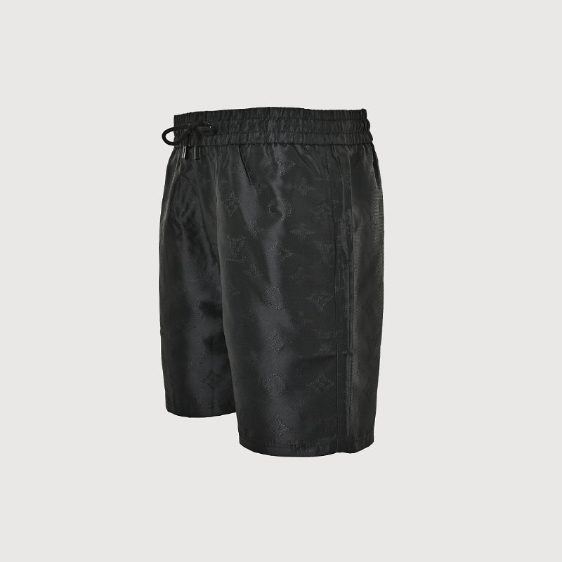 Louis Vuitton Monogram Tonal Swim Shorts — Black