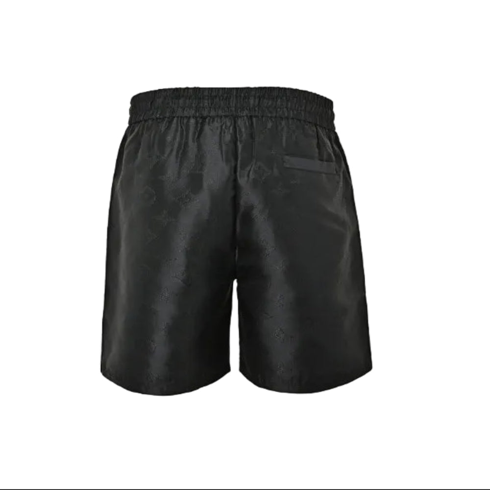 Louis Vuitton Monogram Tonal Swim Shorts — Black