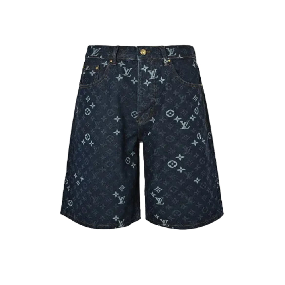 Louis Vuitton Oversized Monogram Denim Shorts — Dark Navy