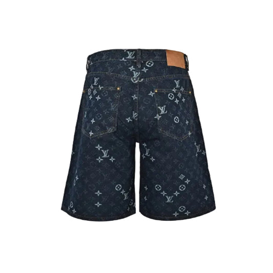 Louis Vuitton Oversized Monogram Denim Shorts — Dark Navy