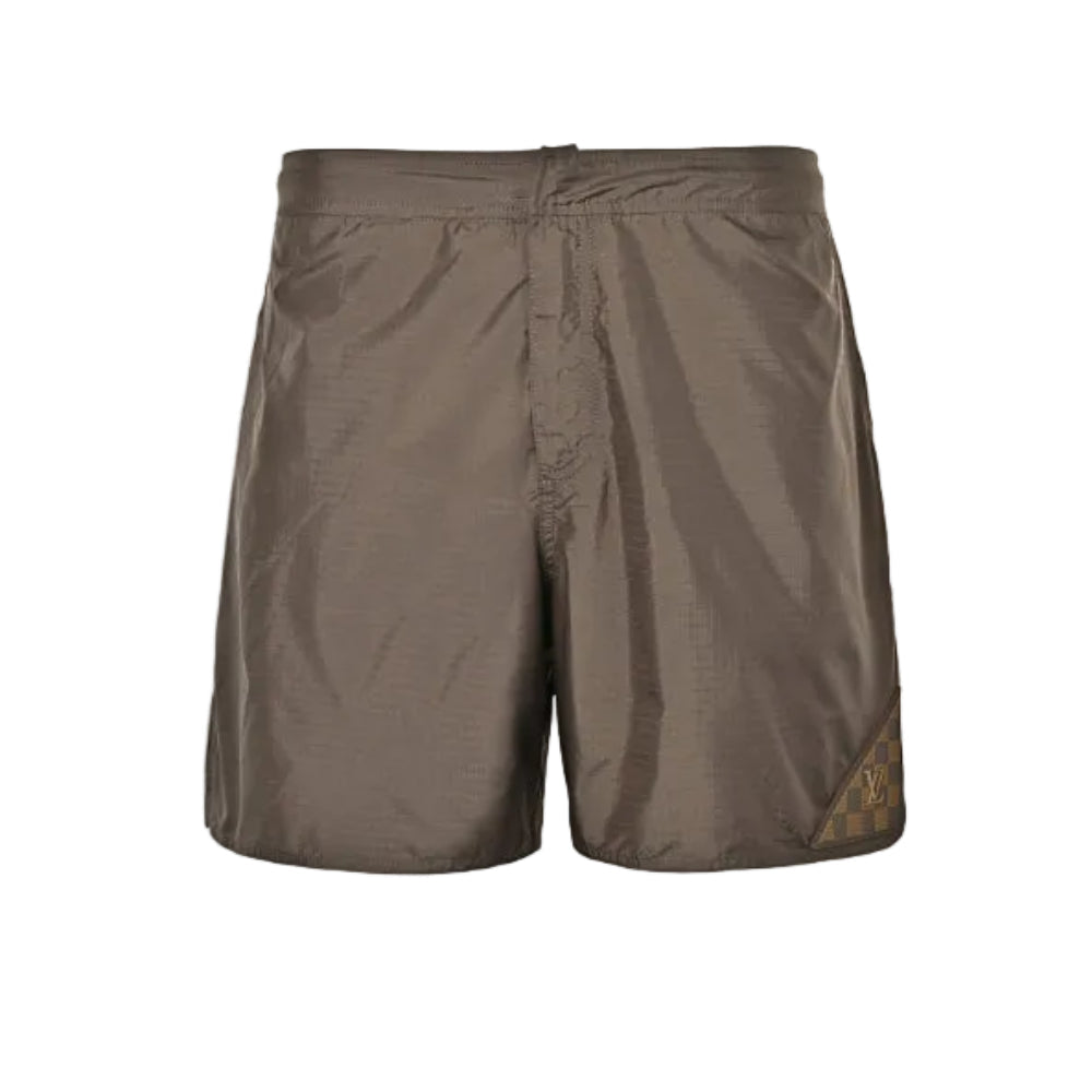 Louis Vuitton Monogram Panel Swim Shorts — Olive