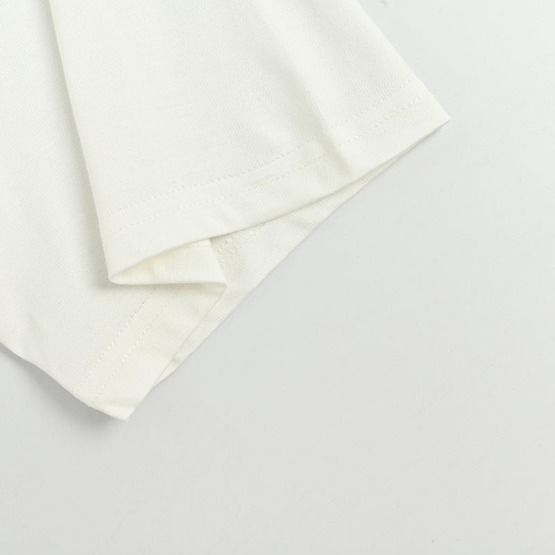 PRADA Milano White Leather Triangle Logo Patch Pocket Polo Shirt PRD Off-White