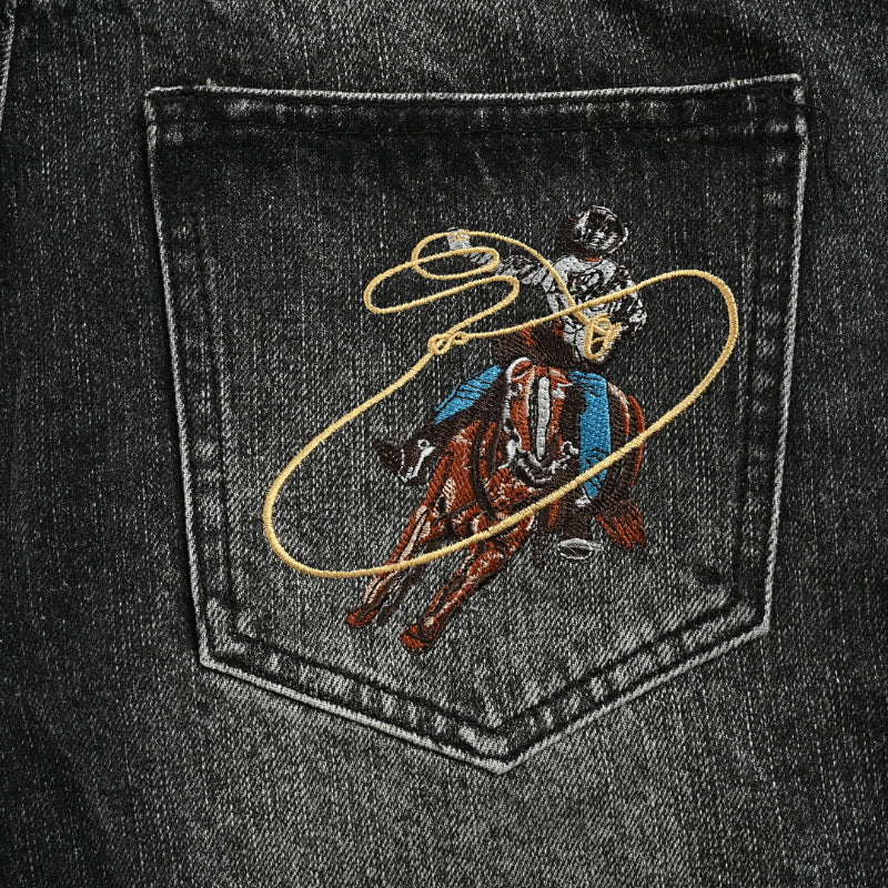 Louis Vuitton Scattered Monogram Slim Jeans — Vintage Grey