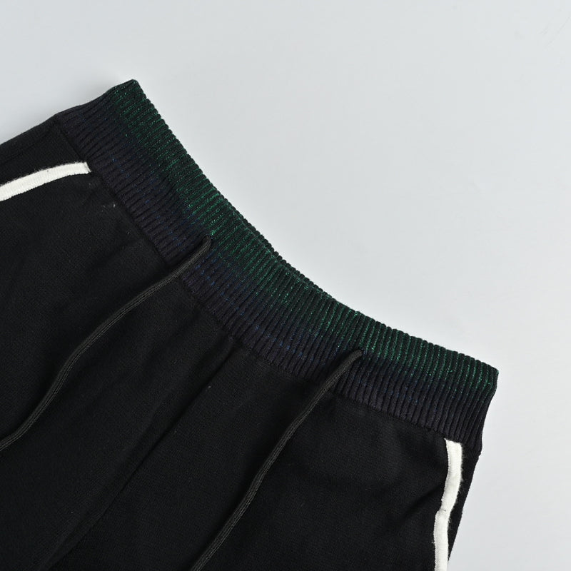 Louis Vuitton Marque Script Rib-Waist Shorts — Black