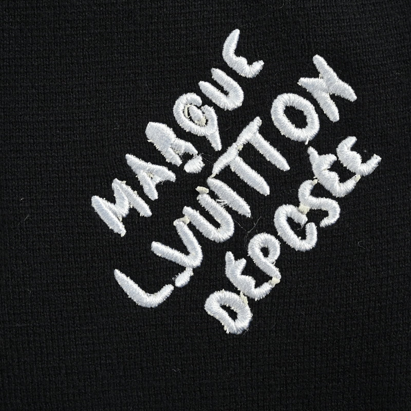 Louis Vuitton Marque Script Rib-Waist Shorts — Black