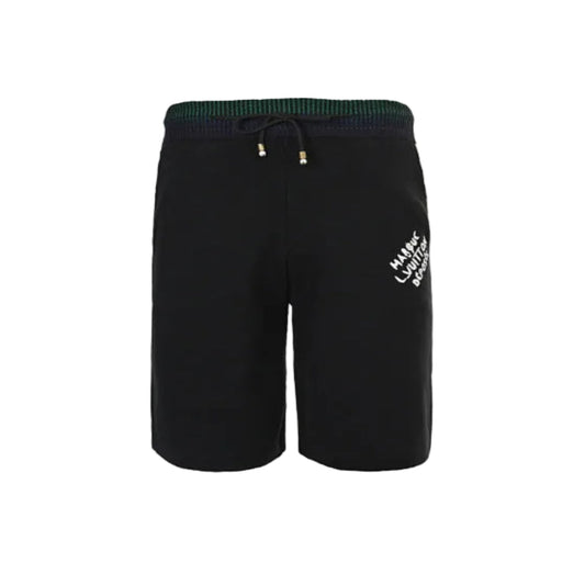 Louis Vuitton Marque Script Rib-Waist Shorts — Black