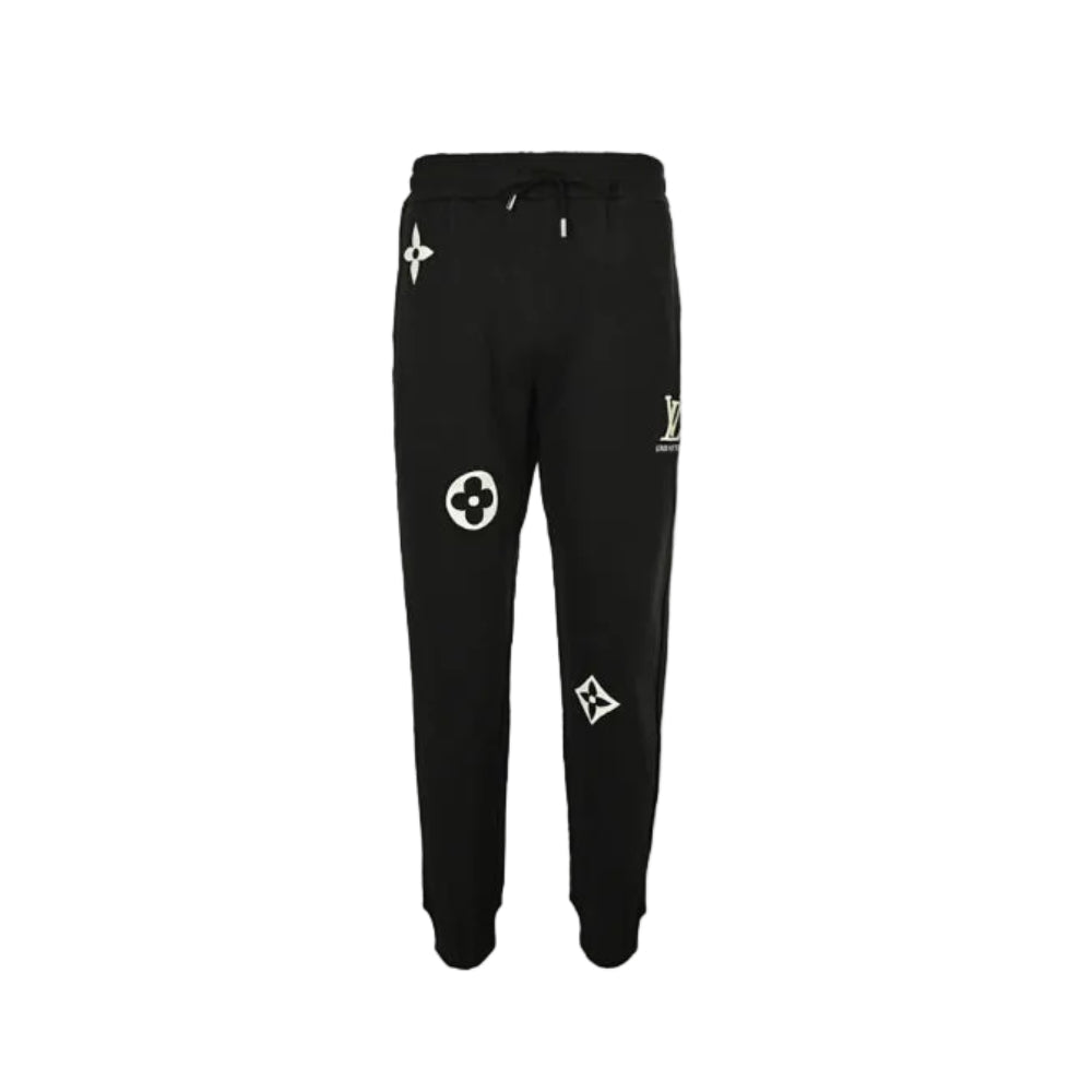 Louis Vuitton Scattered Monogram Graphic Joggers — Black