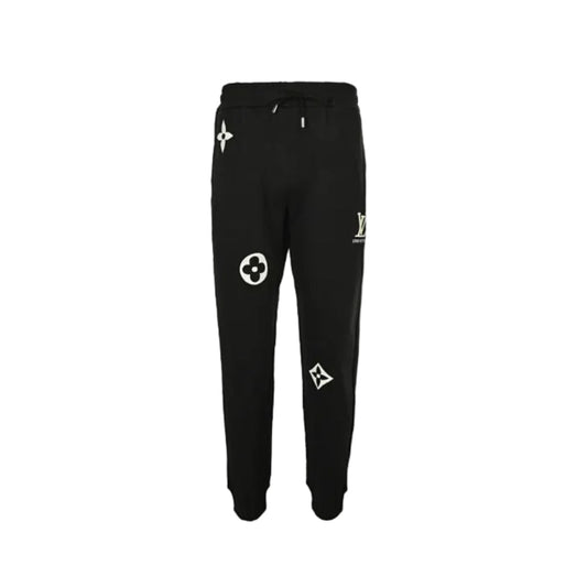 Louis Vuitton Scattered Monogram Graphic Joggers — Black