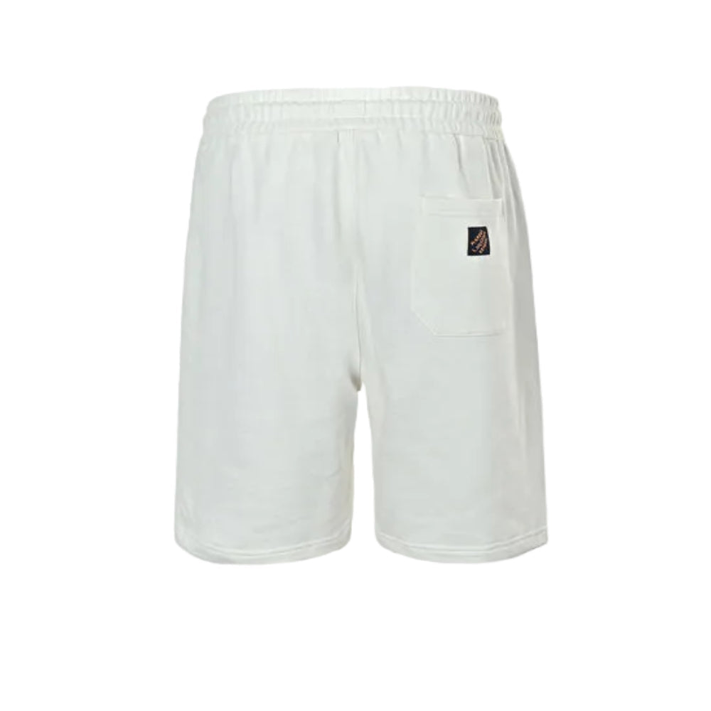 Louis Vuitton Signature Script Embroidered Shorts — Cream