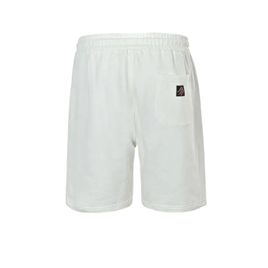 Louis Vuitton Signature Script Embroidered Shorts — Cream