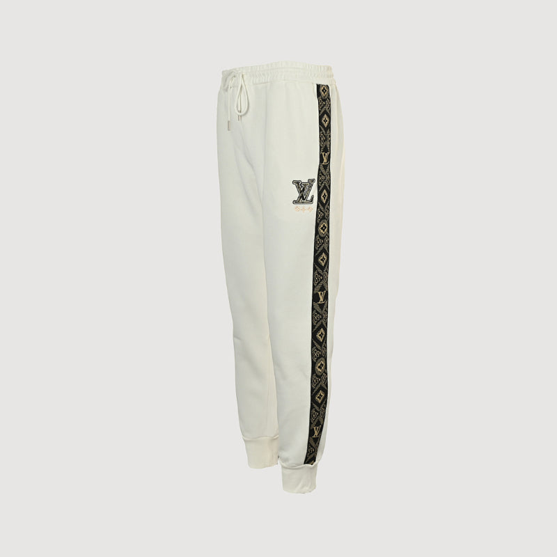 Louis Vuitton Monogram Stripe Joggers — Cream
