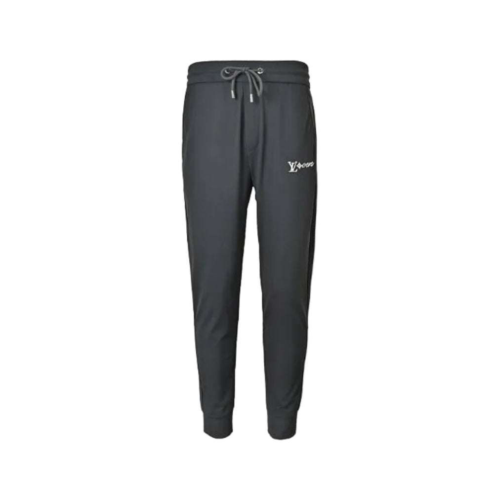 Louis Vuitton Script Logo Slim Joggers — Charcoal