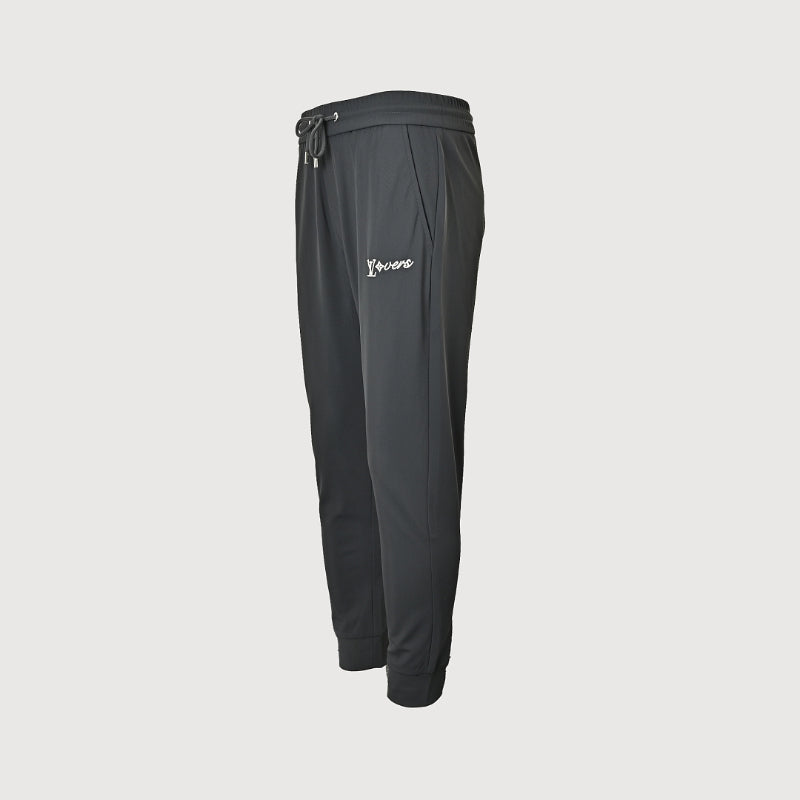 Louis Vuitton Script Logo Slim Joggers — Charcoal