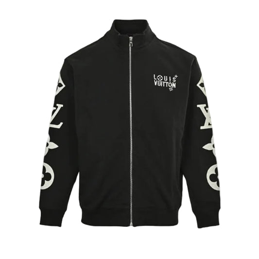 Louis Vuitton Monogram Oversized Sleeve Graphic Track Jacket – Black / White
