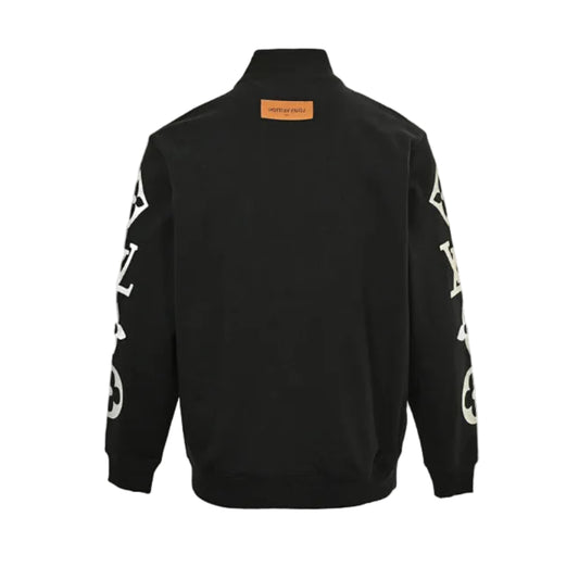 Louis Vuitton Monogram Oversized Sleeve Graphic Track Jacket – Black / White