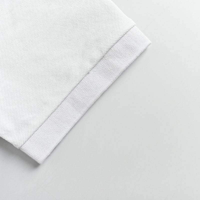 PRADA Royal Crest Embroidered Piqué Polo Shirt PRD White